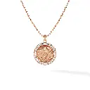 Gemini Zodiac Pendant - Pave Diamond
