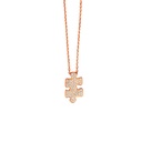 Rose Gold Mini Puzzle Diamond Necklace