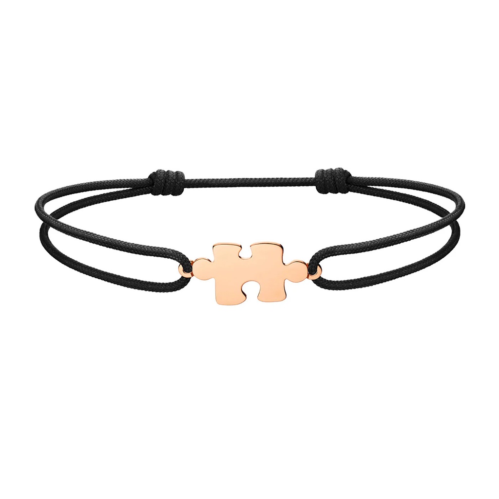 Rose Gold Puzzle Cord Bracelet