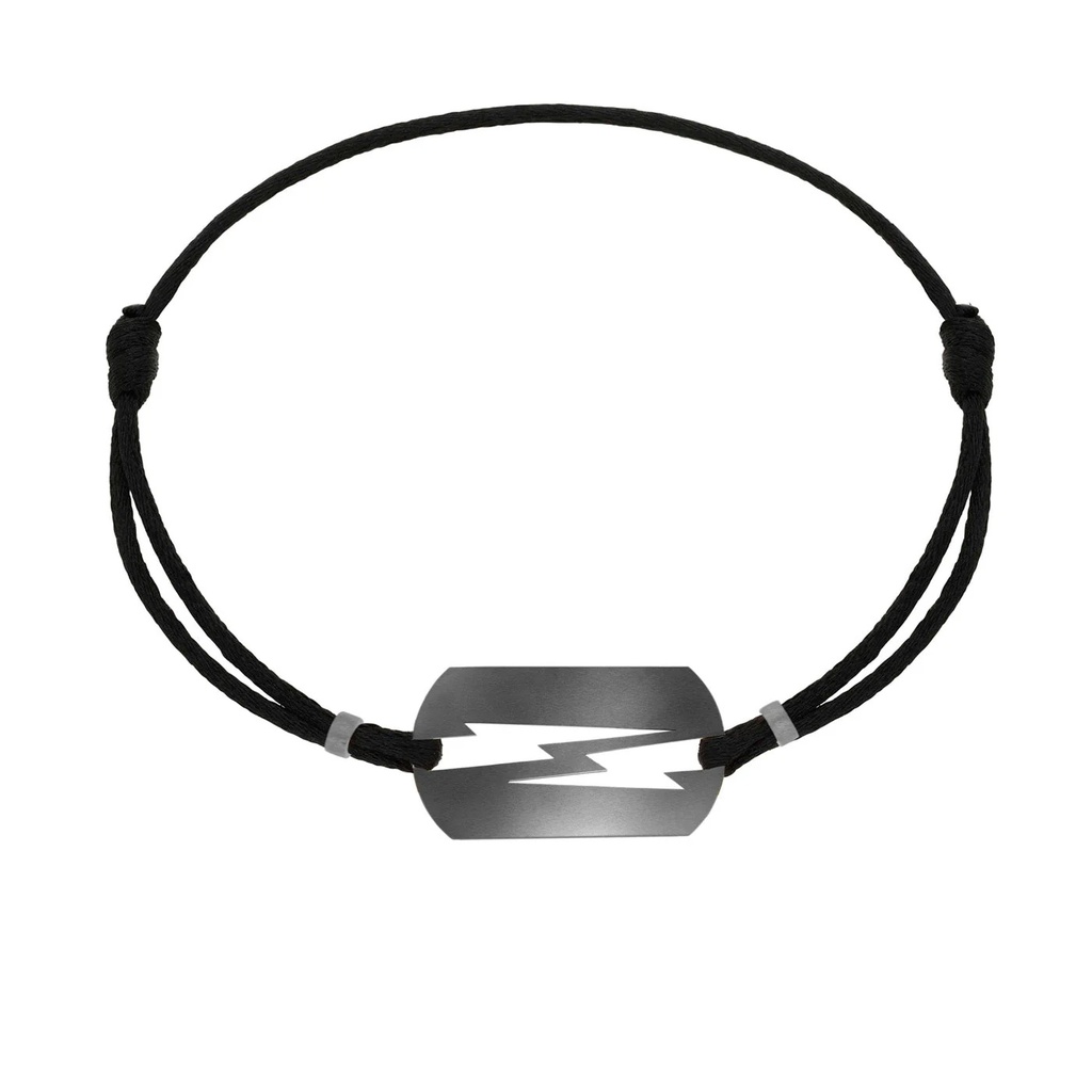 Titanium Lovetag Cord Bracelet