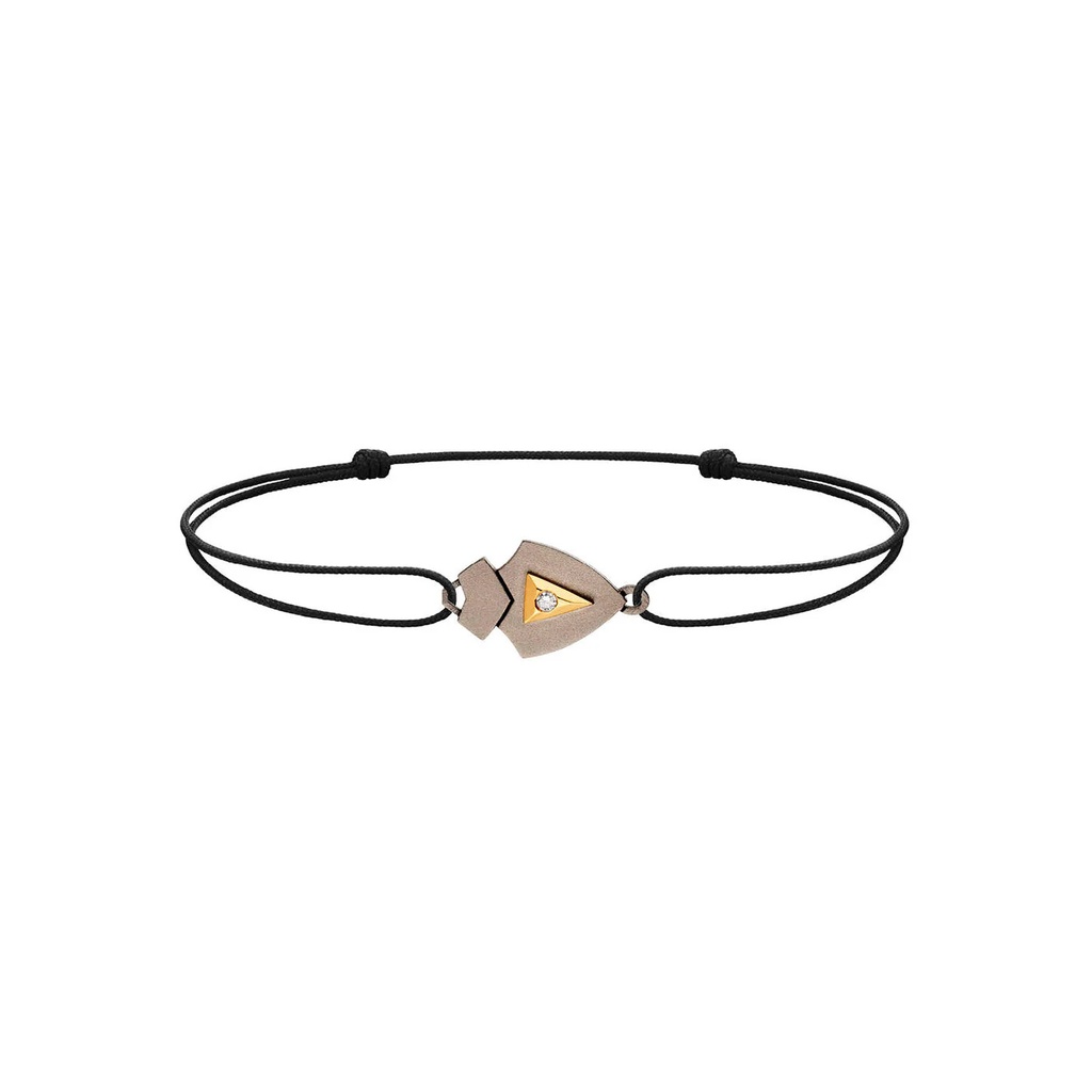 Titanium Python Diamond Cord Bracelet