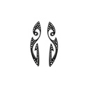 Titanium Tattoo Black Diamond Earrings