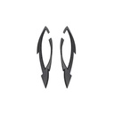 Titanium Tattoo Black Diamond Earrings