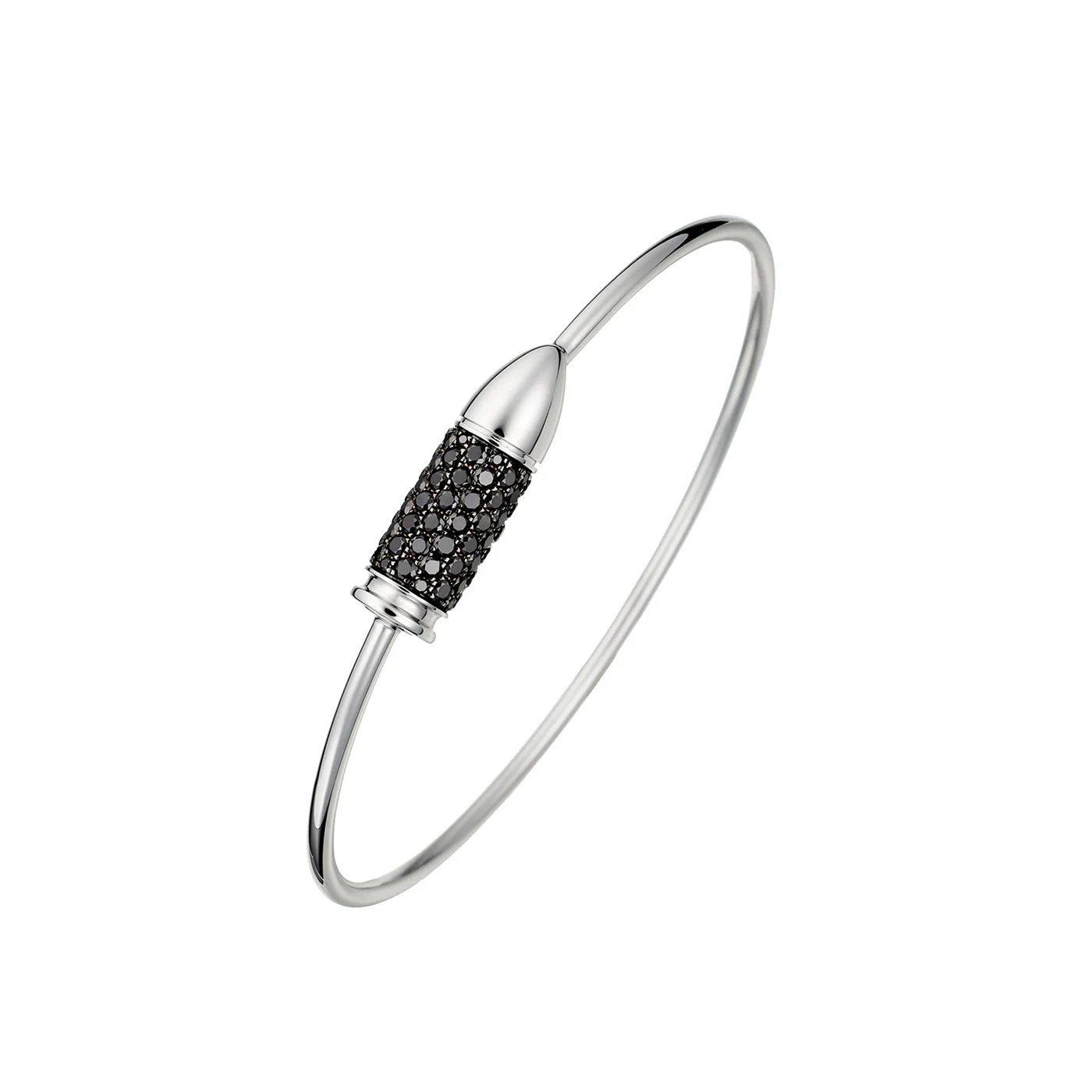White Gold Bang Bang Black Diamond Flex Bracelet