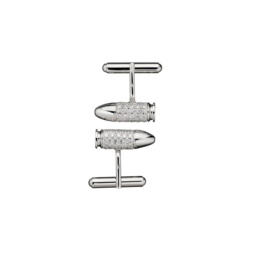 White Gold Bang Bang Diamond Cufflinks