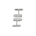 White Gold Bang Bang Diamond Cufflinks