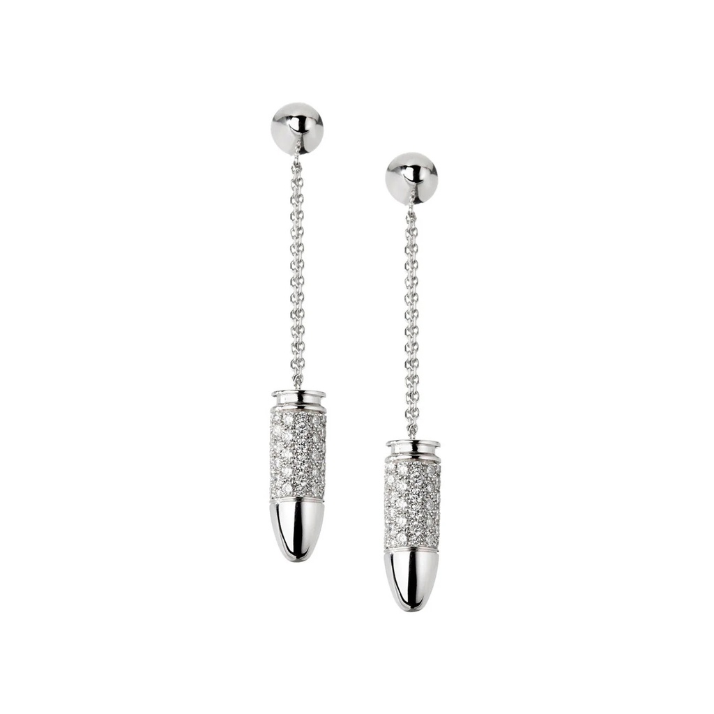 White Gold Bang Bang Diamond Earrings