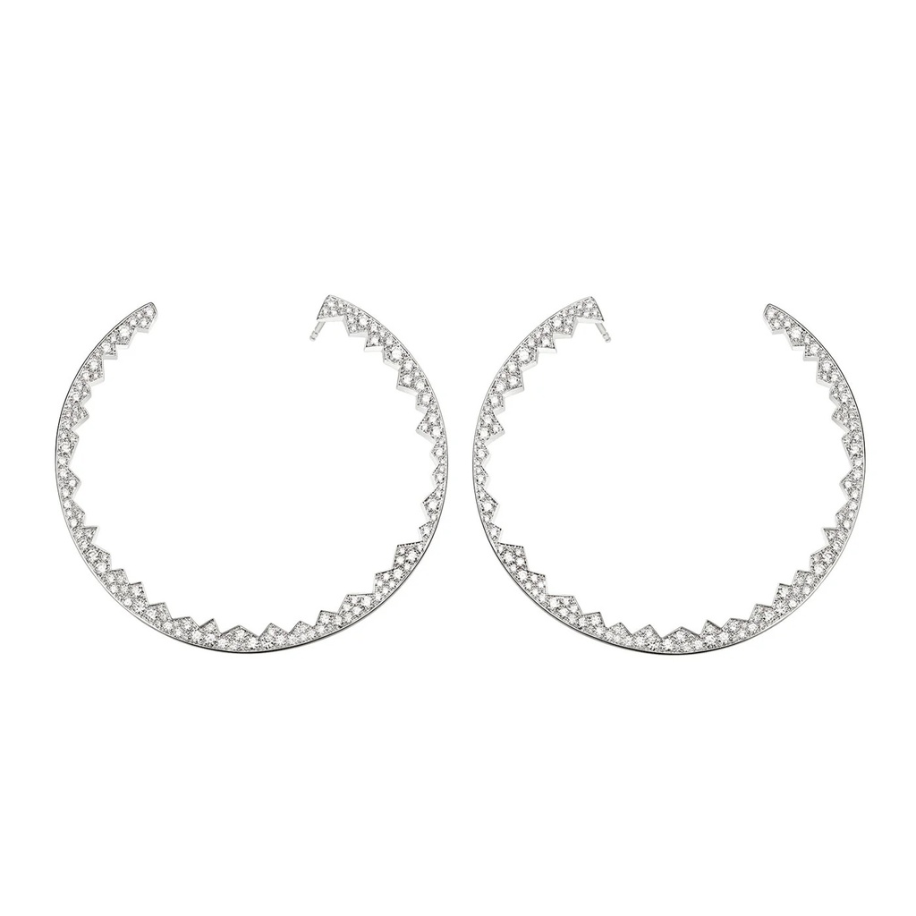 White Gold Capture Light Diamond Earrings