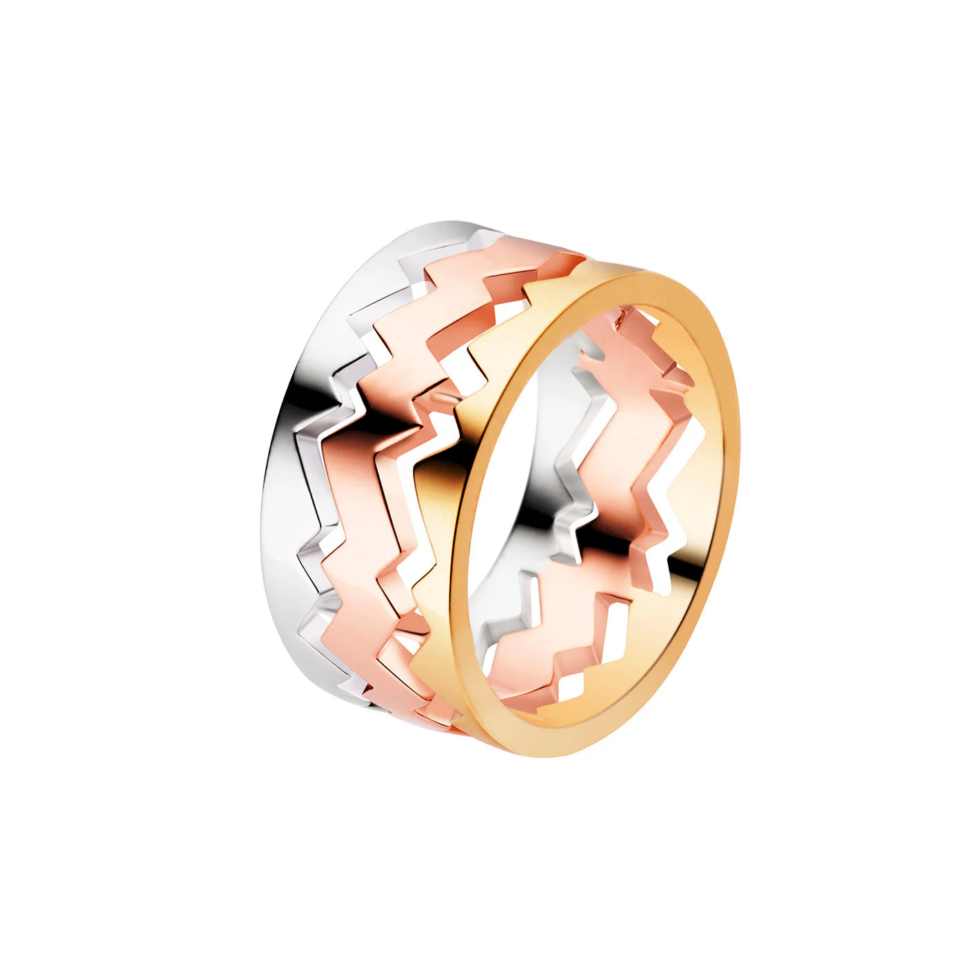 White Gold Capture Trilogy Ring