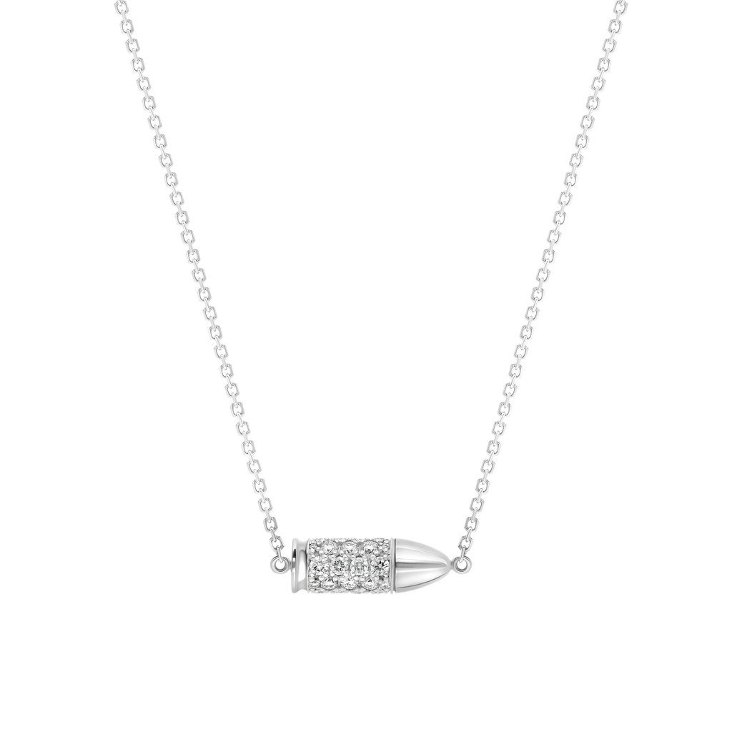 White Gold Mini Bang Bang Diamond Necklace