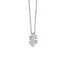 White Gold Mini Puzzle Diamond Necklace