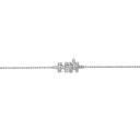 White Gold Mini Puzzle Duo Diamond Chain Bracelet