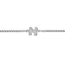 White Gold Puzzle Diamond Chain Bracelet
