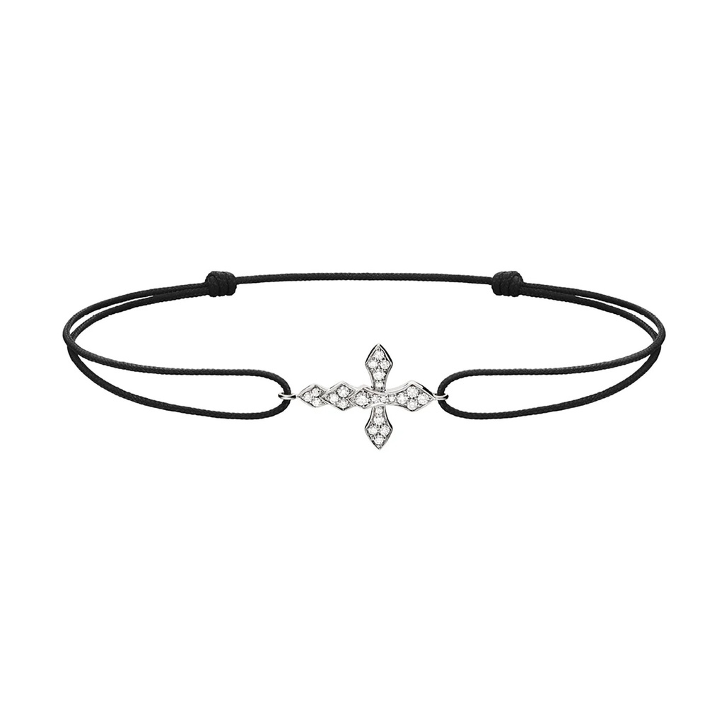 White Gold Python Diamonds Cord Bracelet