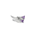 White Gold Spread Your Wings Amethyst Diamond Earring