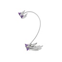White Gold Spread Your Wings Amethyst Diamond Earring