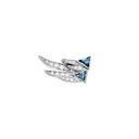 White Gold Spread Your Wings Topaz Diamond Earring
