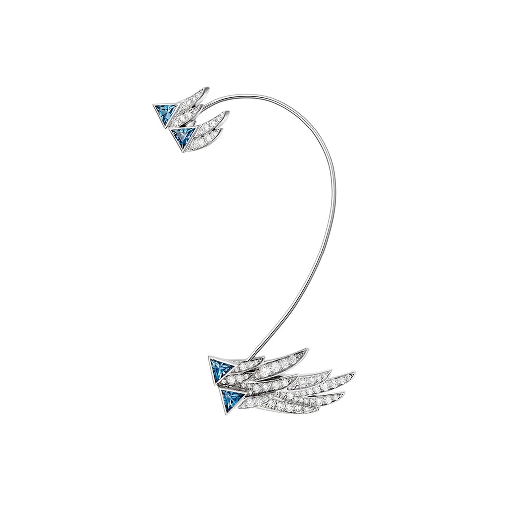 White Gold Spread Your Wings Topaze Diamond Earring