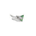 White Gold Spread Your Wings Tsavorite Diamond Earring