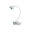 White Gold Spread Your Wings Tsavorite Diamond Earring