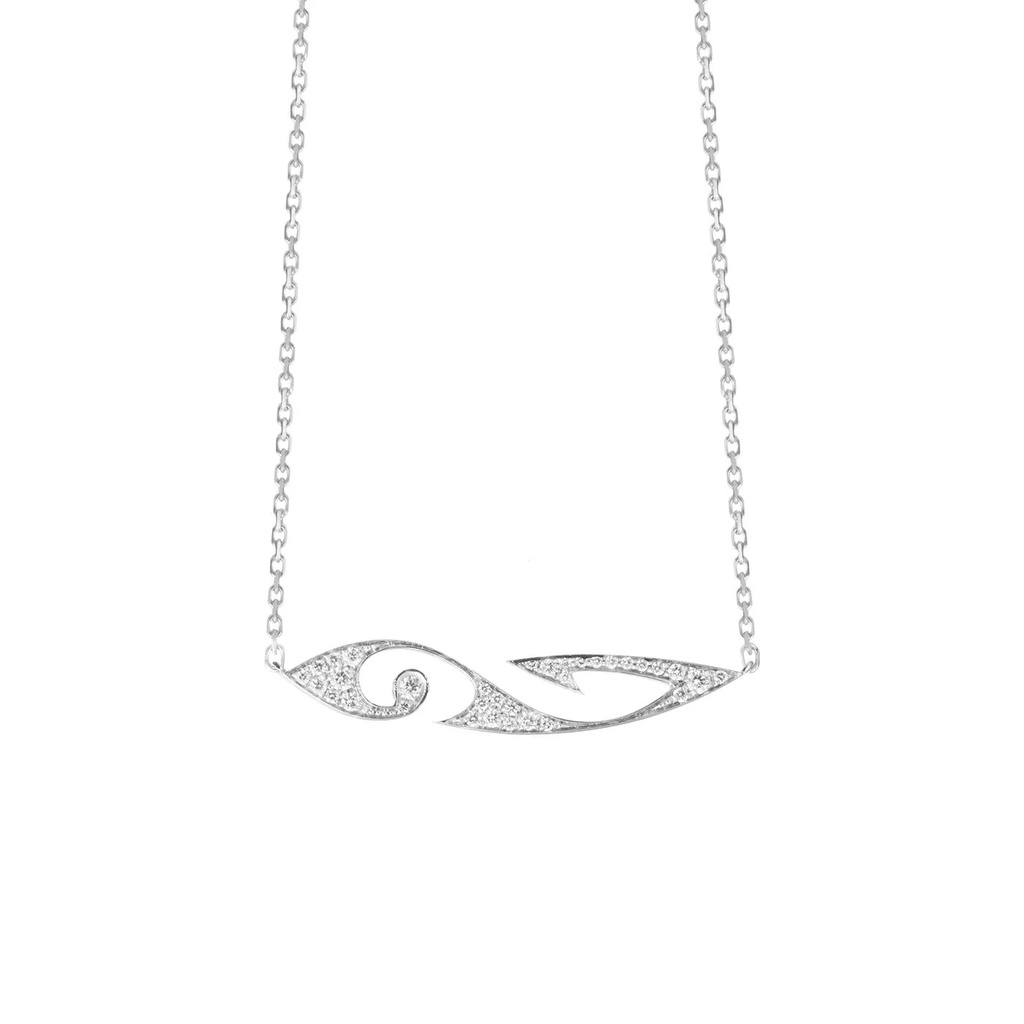 White Gold Tattoo Diamond Necklace