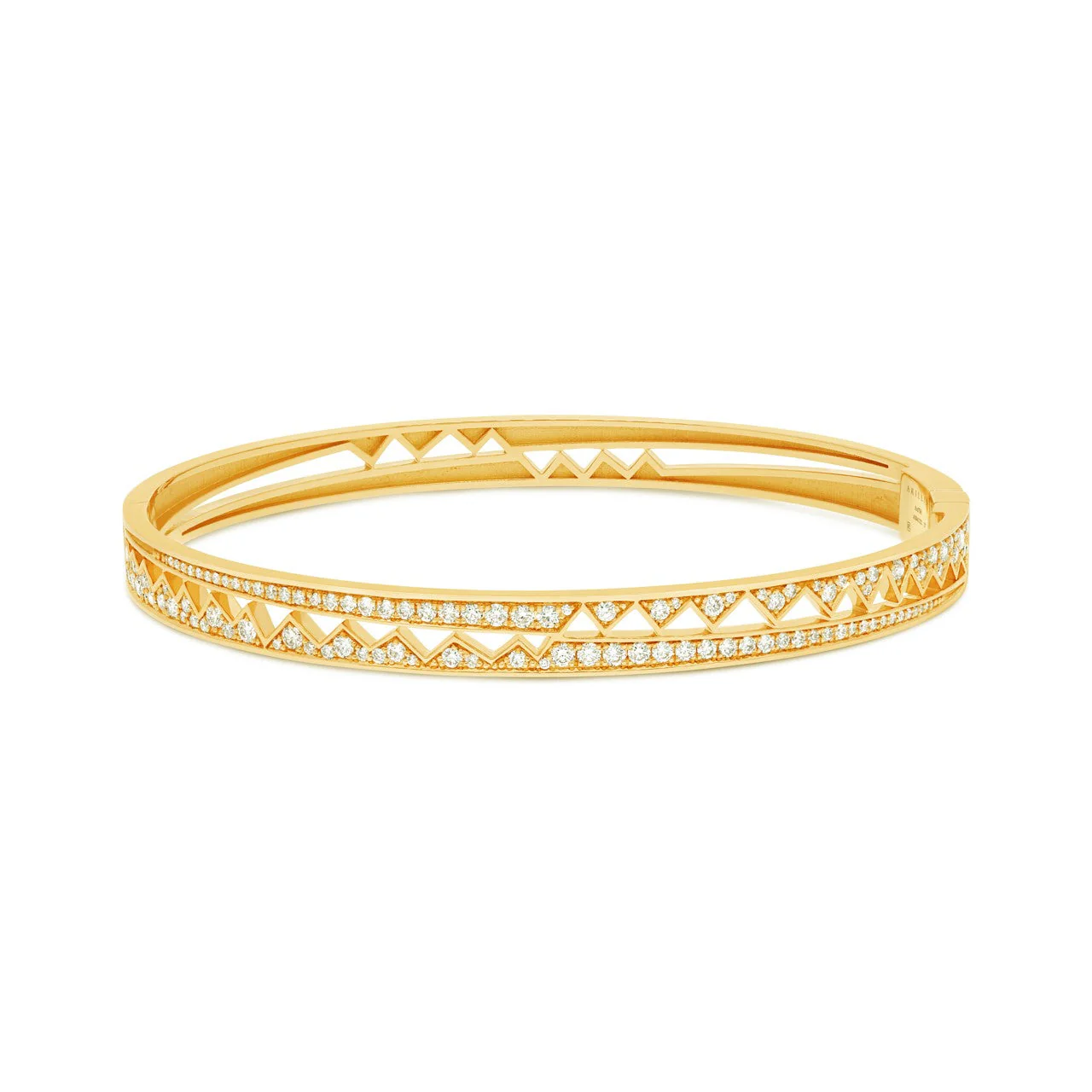 Yellow Gold Capture Me Diamond Bangle Bracelet