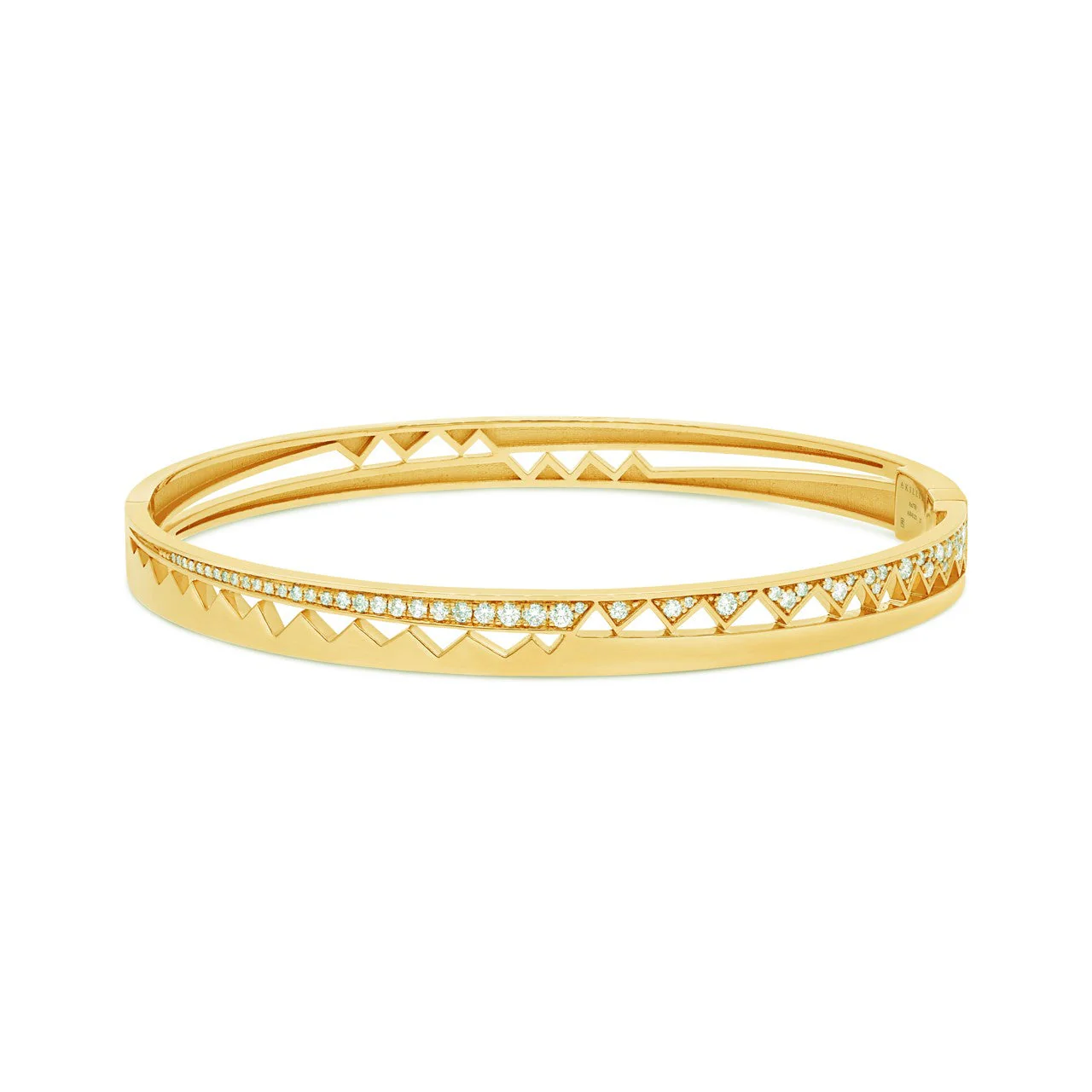 Yellow Gold Capture Me Diamond Bangle Bracelet