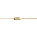 Yellow Gold Mini Bang Bang Diamond Chain Bracelet