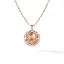 Aquarius Zodiac Pendant - Pave Diamond