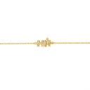 Yellow Gold Mini Puzzle Duo Diamond Chain Bracelet