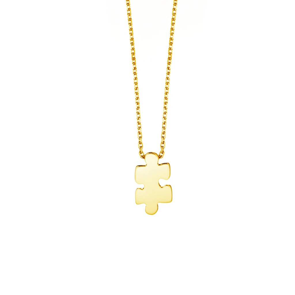 Yellow Gold Mini Puzzle Necklace