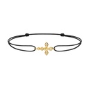 Yellow Gold Python Diamonds Cord Bracelet
