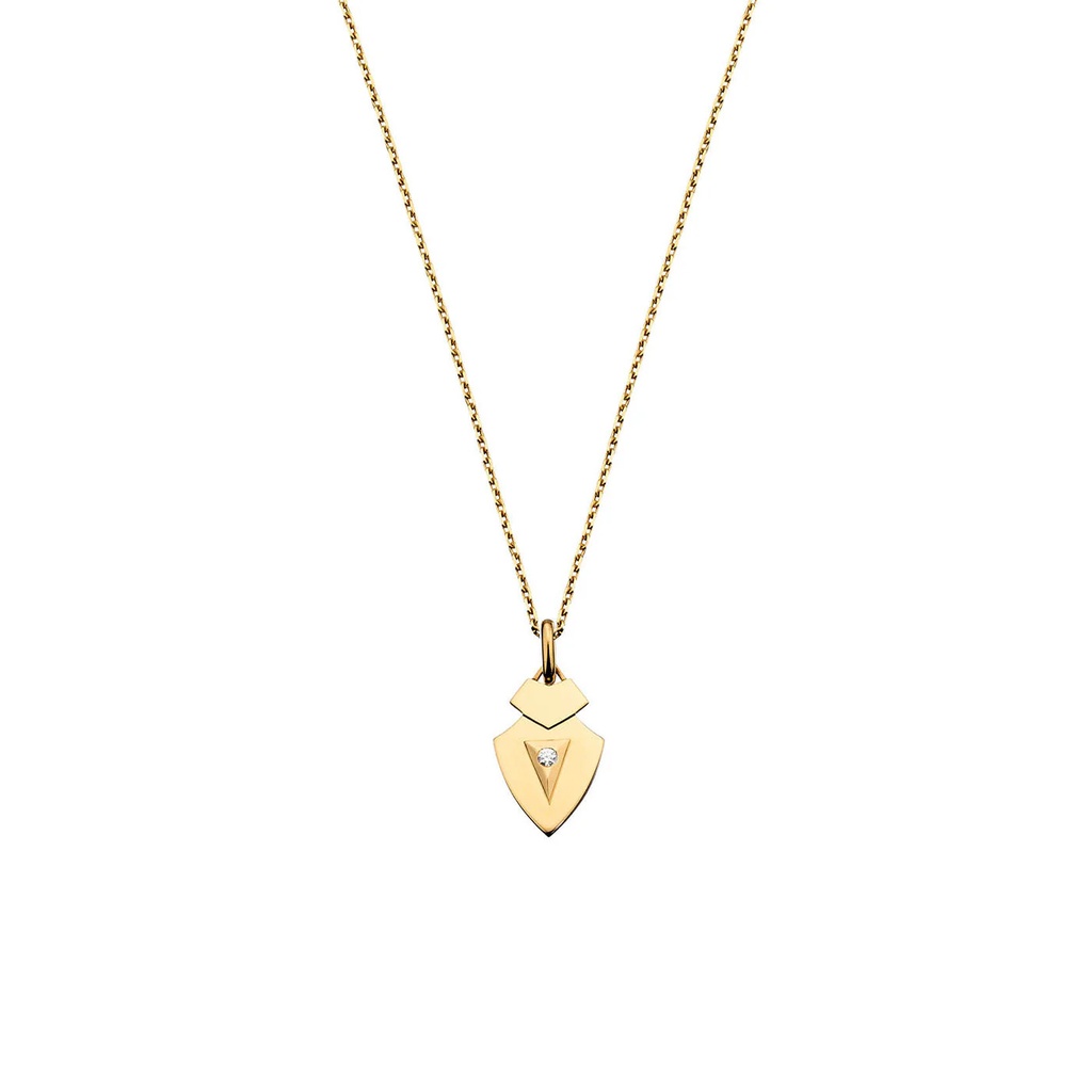 Yellow Gold Python Diamonds Necklace