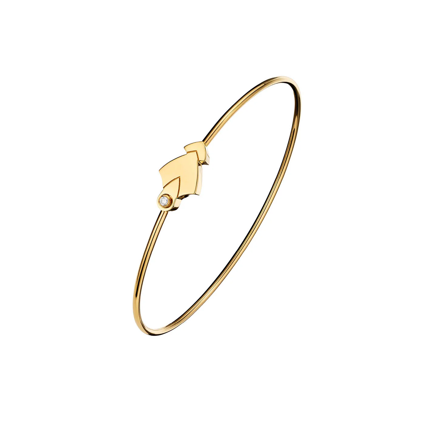Yellow Gold Python Flex Diamond Bracelet