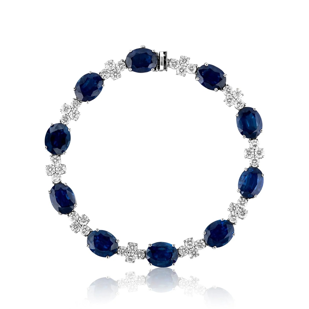 Blue Sapphire Tennis Bracelet