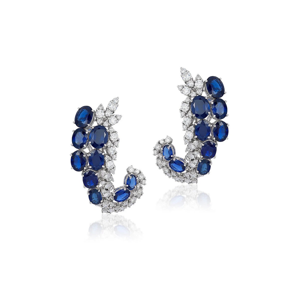 Cielo Diamond And Sapphire Earrings