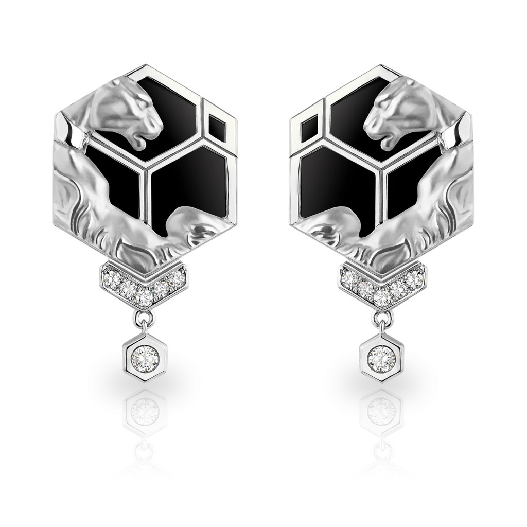 Earrings Hexagon