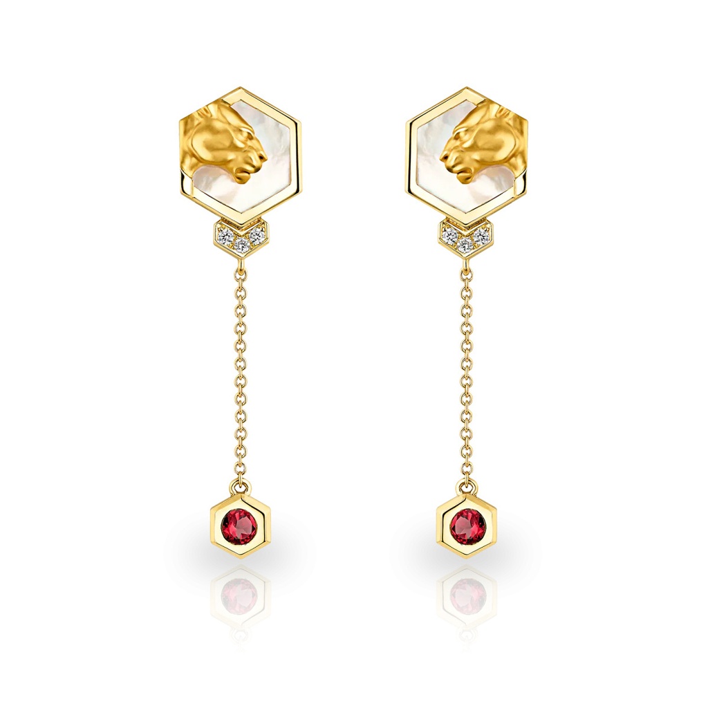 Earrings Hexagon Mini