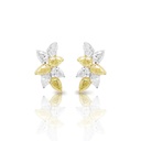 Fancy Yellow & White Diamond Earrings