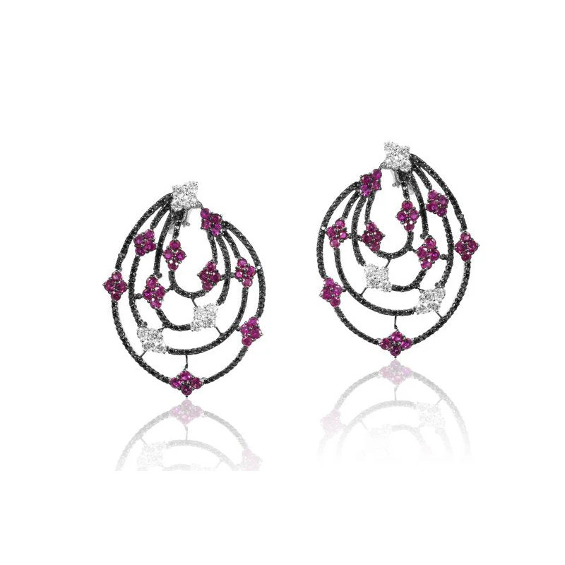 Galassia Diamond And Ruby Earrings
