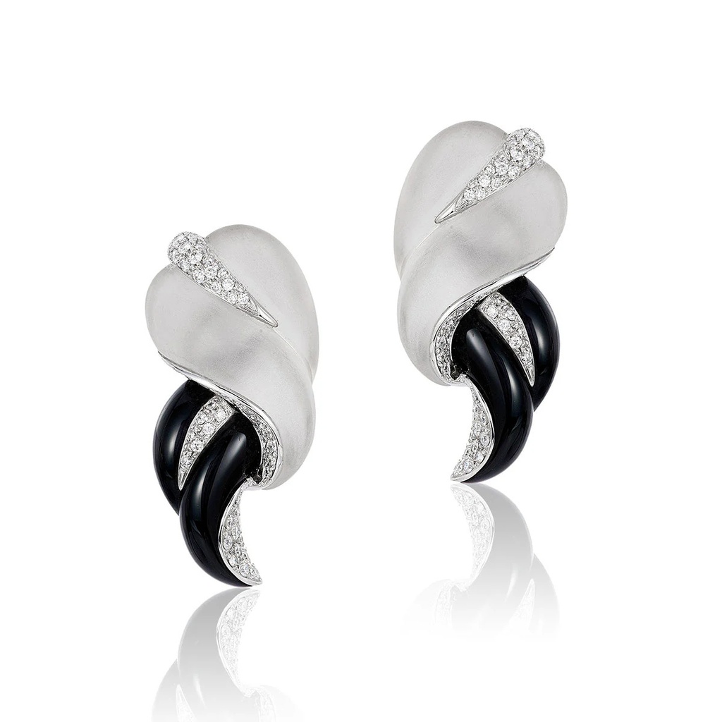 Galassia Onyx And Crystal Earrings
