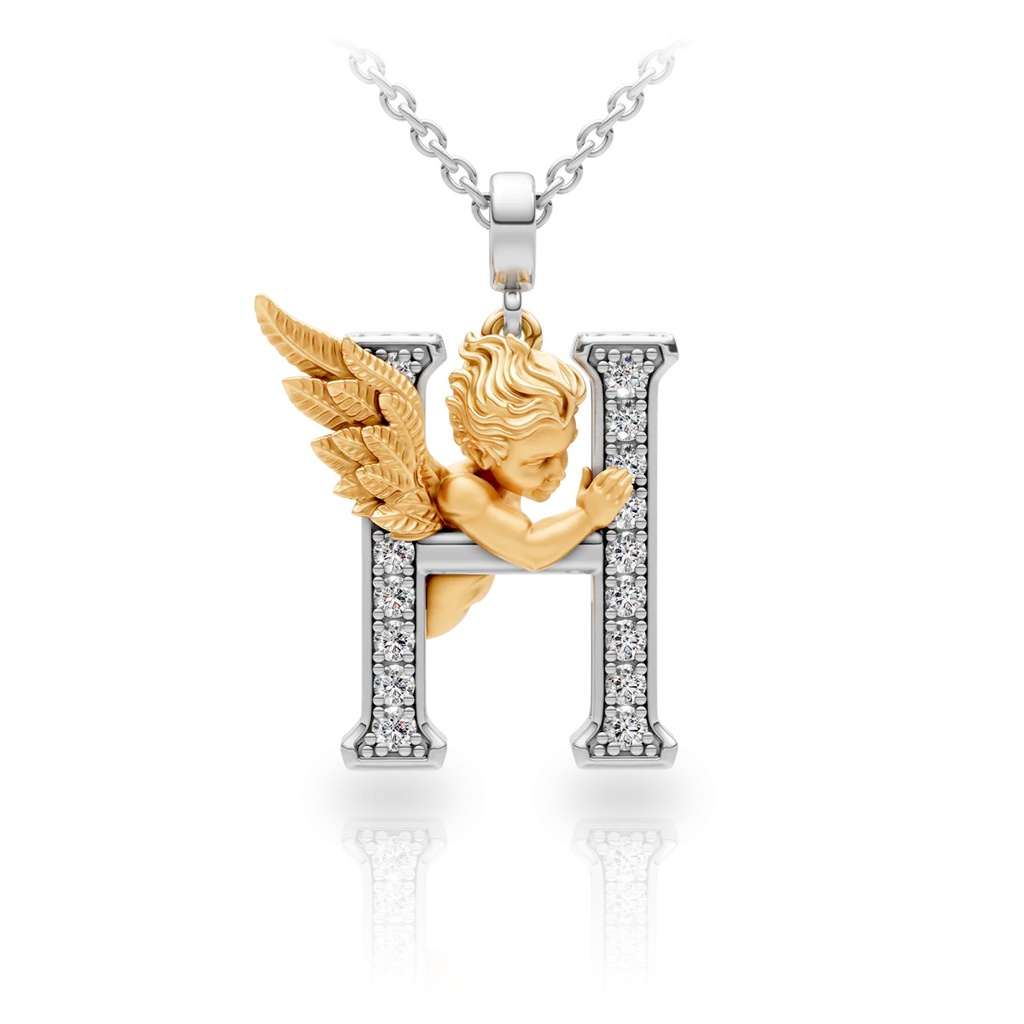 Pendant My Angel H with Diamonds