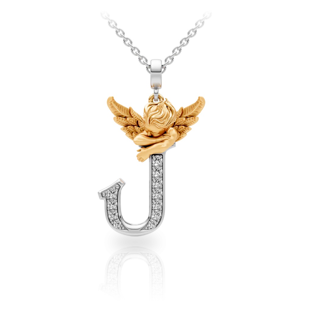 Pendant My Angel J with Diamonds
