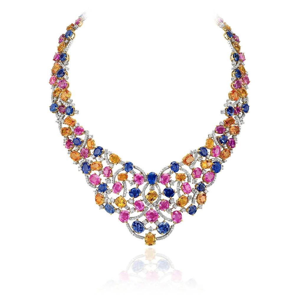 Princessa Diamond And Sapphire Necklace