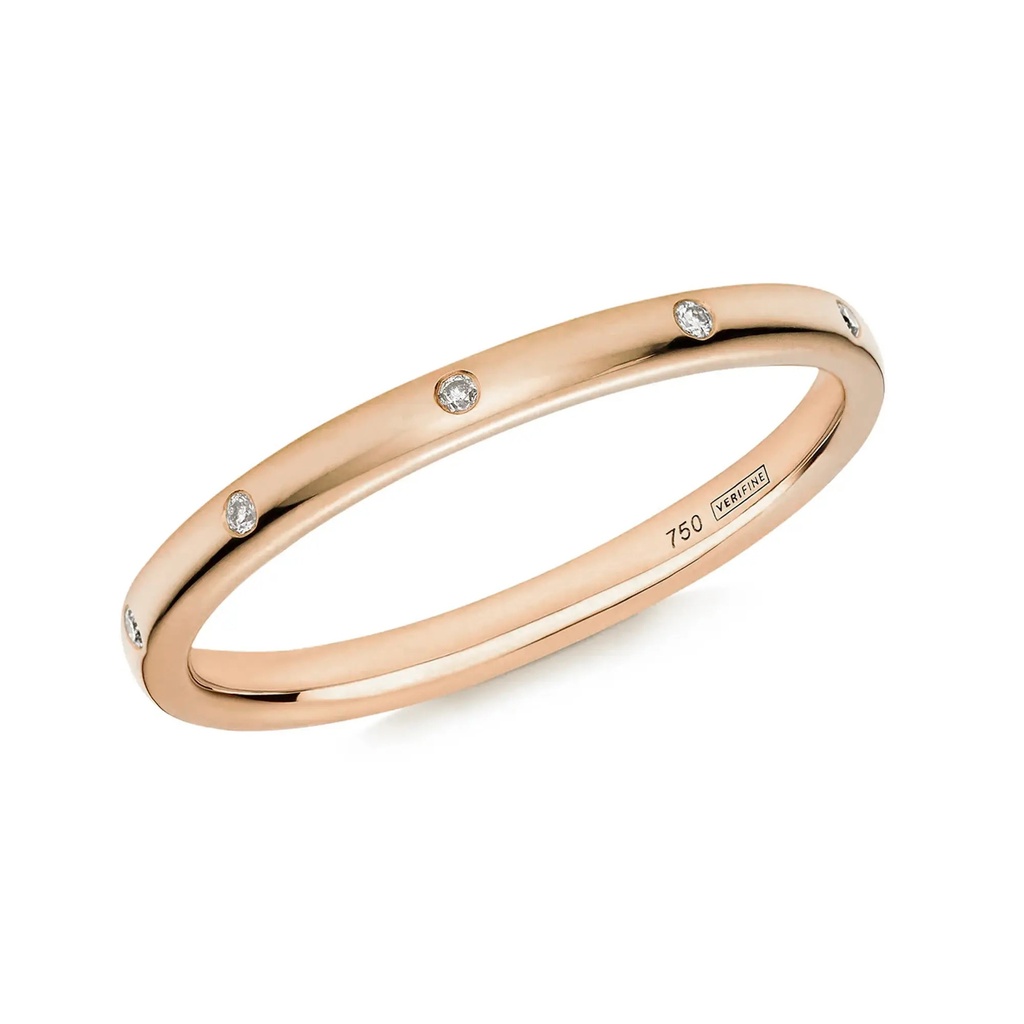 Rose Gold Diamond Flush Set Eternity Ring