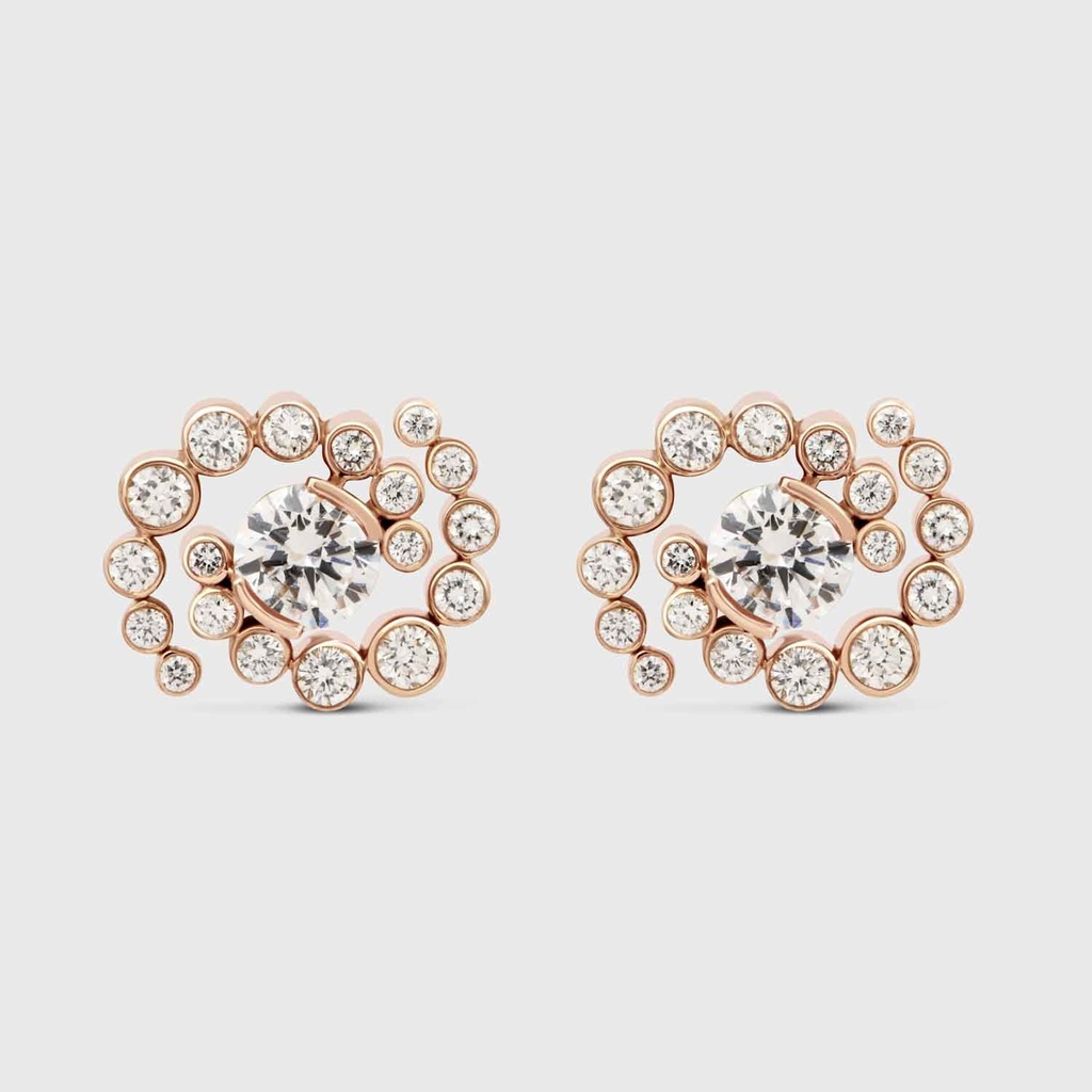 Rose Gold Whirlwind Earrings
