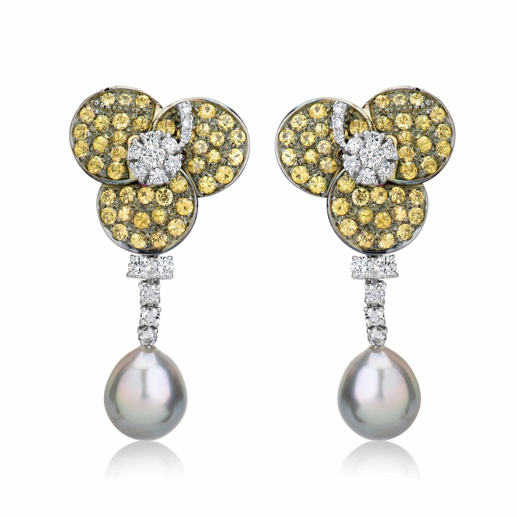 Titanium Sole Clover Earrings