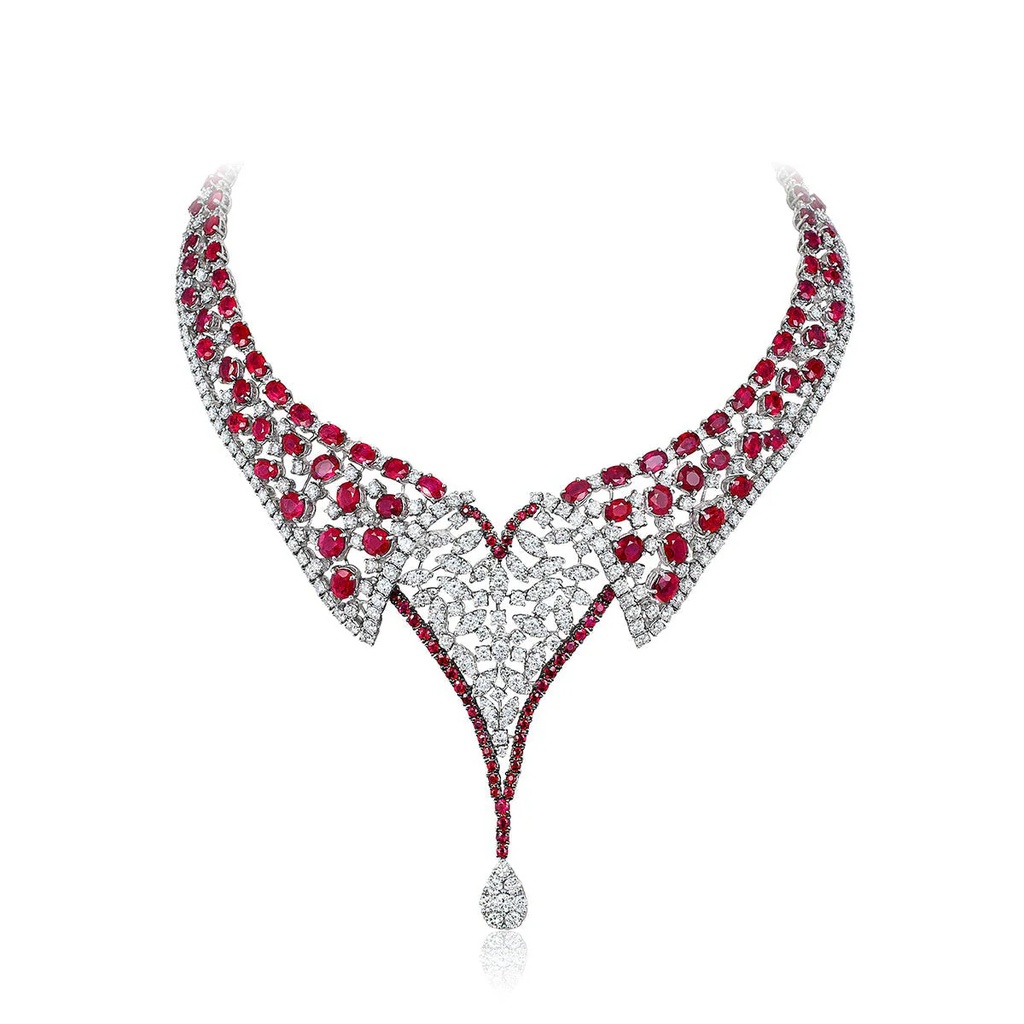 Vivere Ruby Collar Necklace