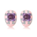 White Gold Alia Amethyst Earrings