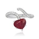 White Gold Amore Ruby Heart Ring